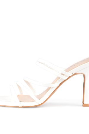 RAID Christabel Heeled Mules in White