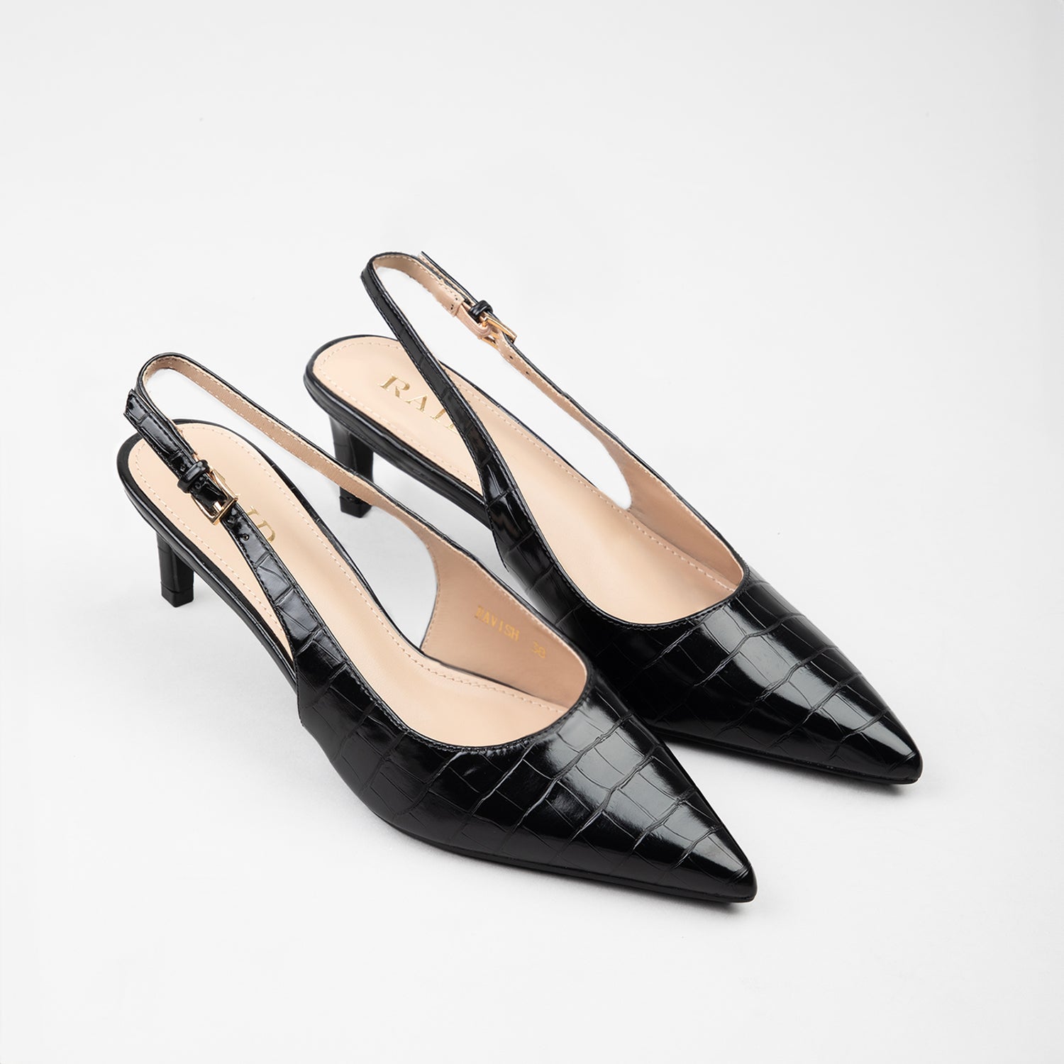 RAID Ravish Slingbacks in Black - Image 3