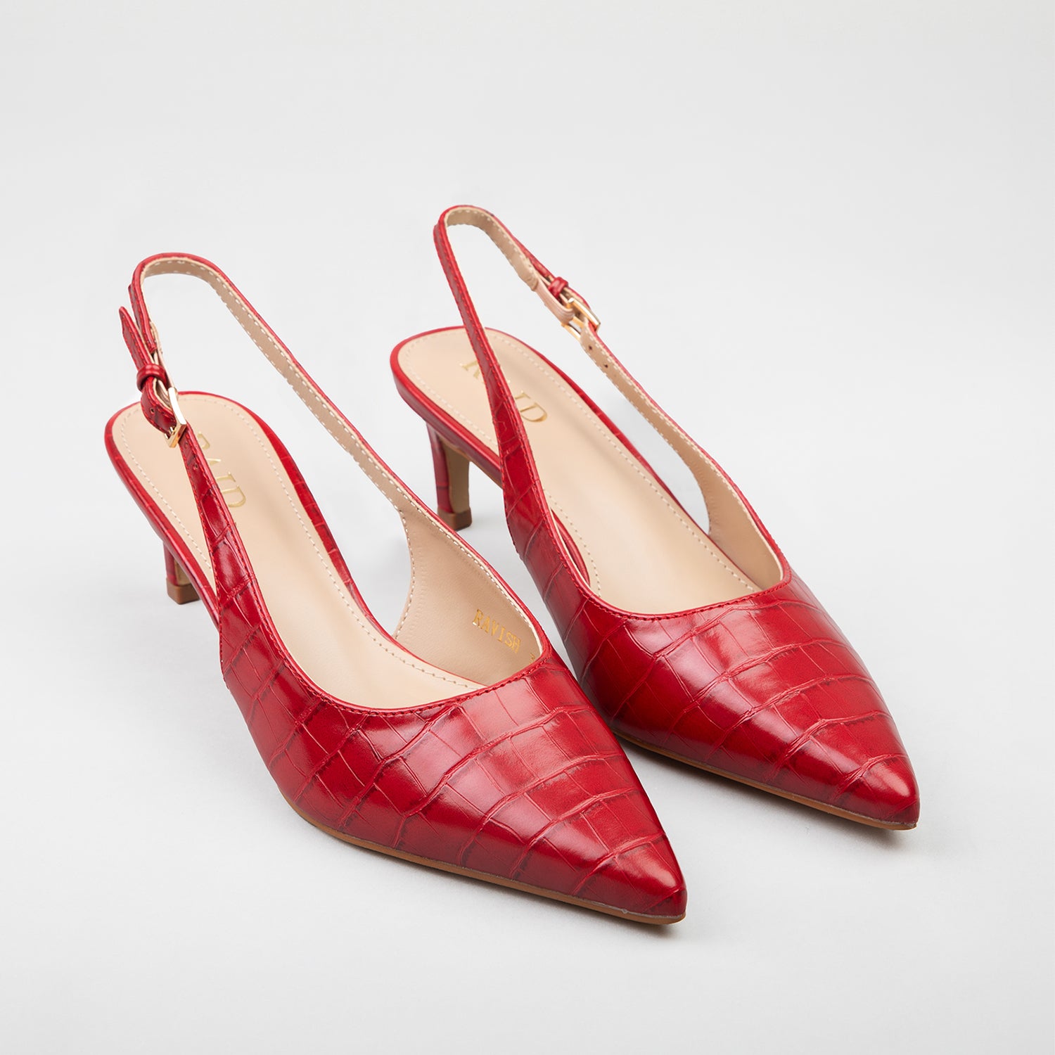 RAID Ravish Slingbacks in Red - Image 2