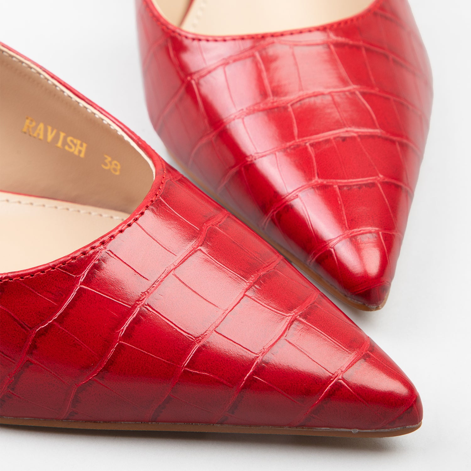 RAID Ravish Slingbacks in Red - Image 4
