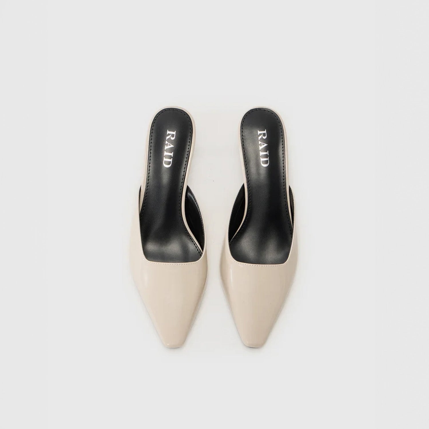 RAID Aarna Heeled Mules in Beige - Image 5