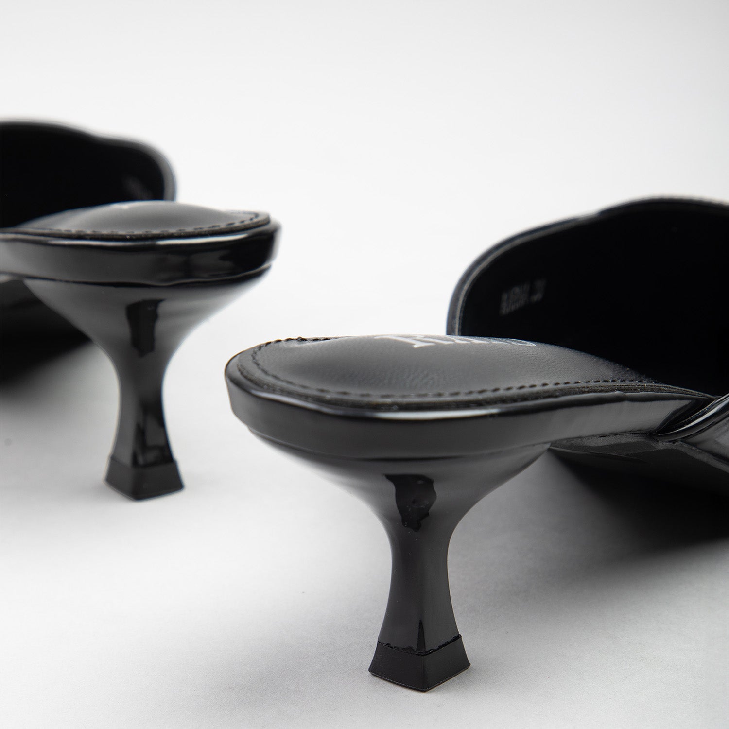 RAID Aarna Heeled Mules in Black - Image 2