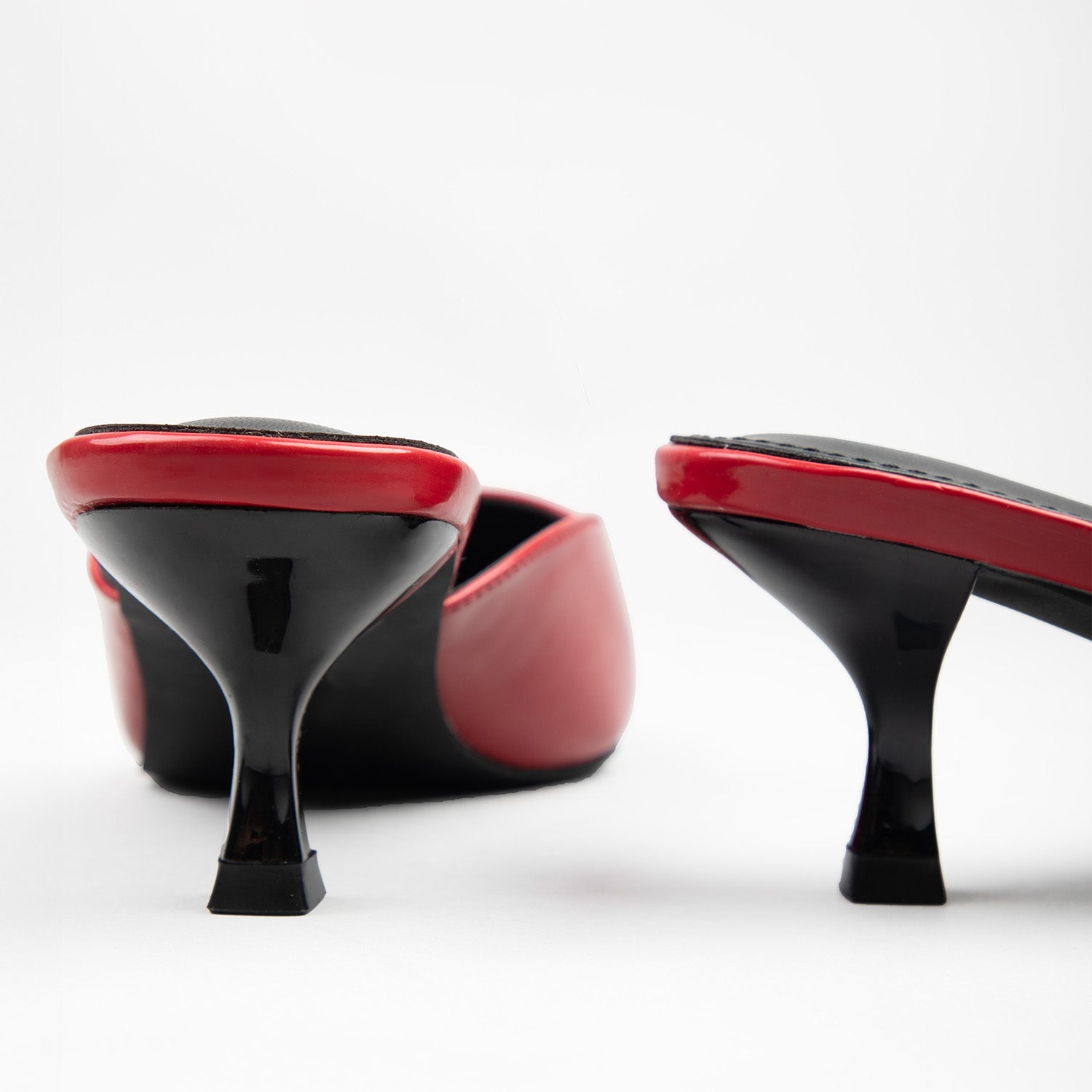 RAID Aarna Heeled Mules in Red - Image 3