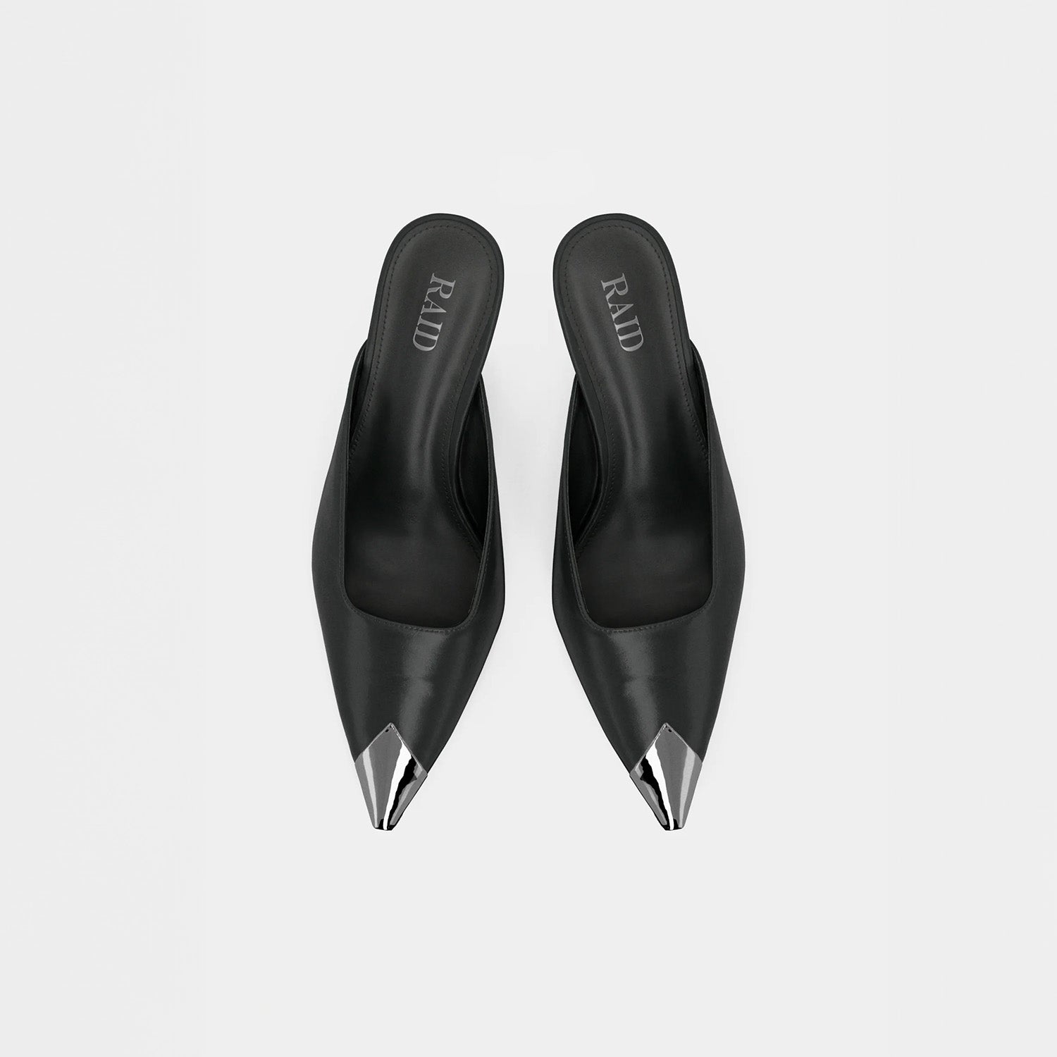 RAID Elkana Heeled Mules in Black - Image 5