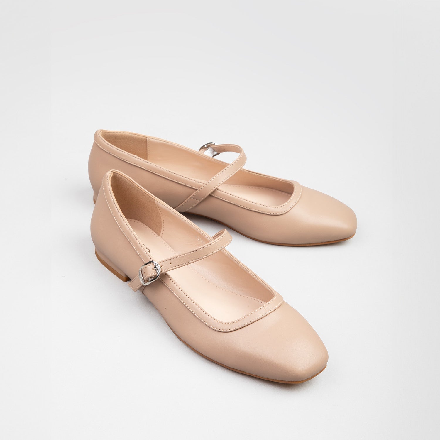 RAID Finni Flat Ballet Pumps In Nude - Image 2