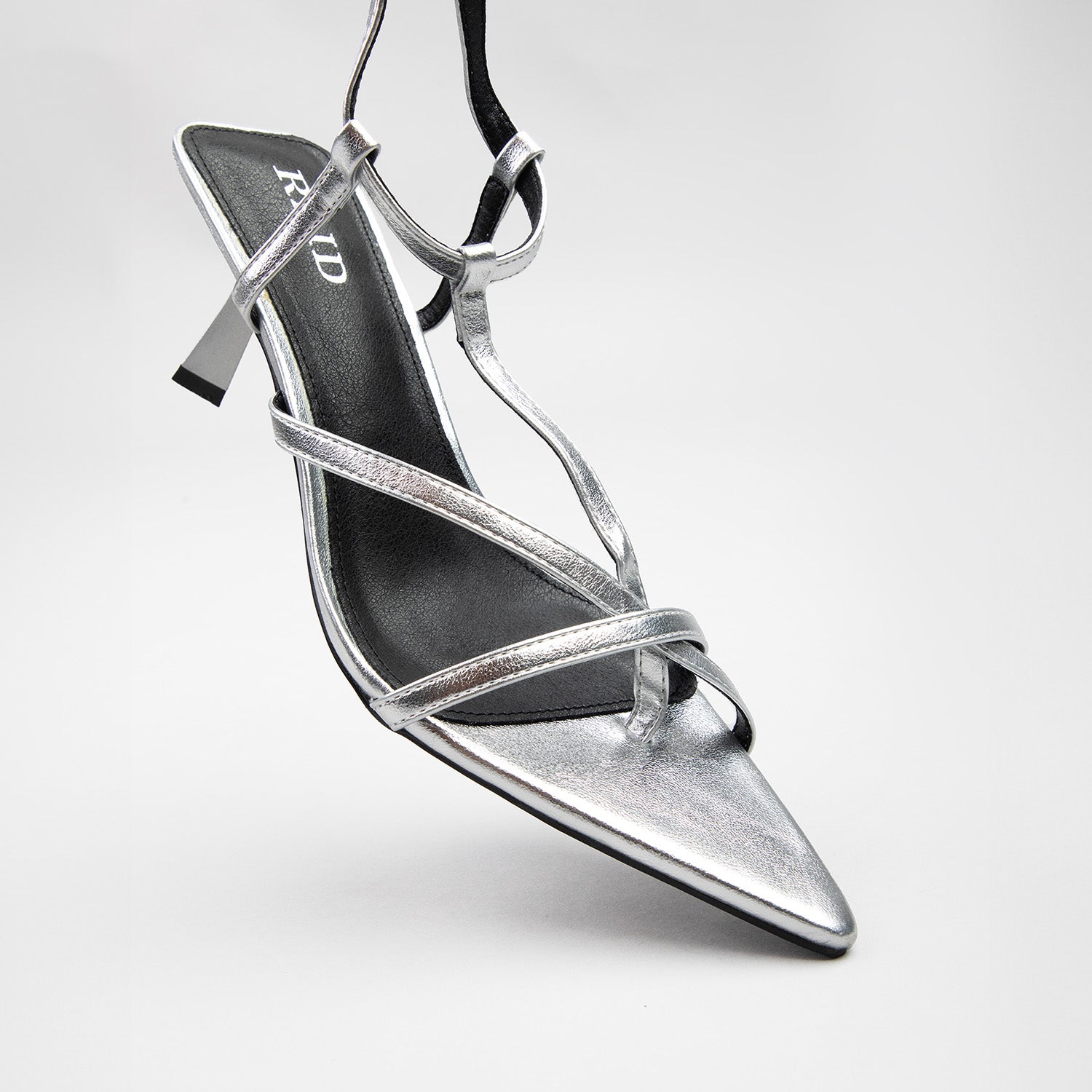 RAID Layne Heeled Sandals in Silver - Image 3