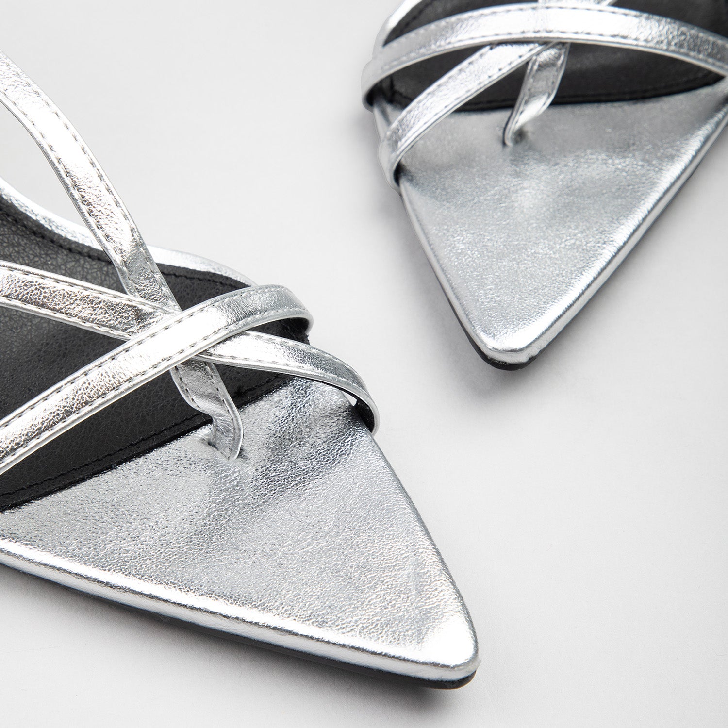 RAID Layne Heeled Sandals in Silver - Image 2
